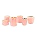 Mixed 6 Piece Glass Votive Set, Blush Pink