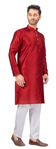 Image of Studio Shringaar Men's Cotton Relaxed Fit Straight Kurta