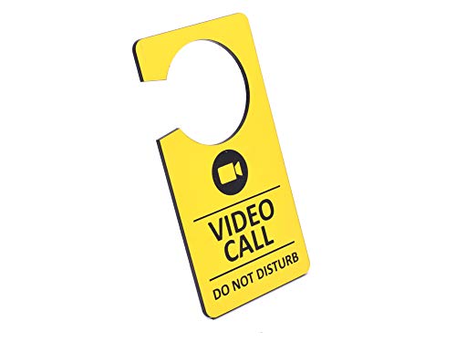 Video Call, Do Not Disturb-Schild - Türaufhänger, Türwarnhinweis, Home Office, Schule, Unterricht, Meeting, Chat - Keep Other Out. Weltweit versandter Artikel Cover