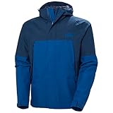 Verstellbare Kapuze und Saum Helly Hansen Herren Regenjacke, Tiefer Fjord, M