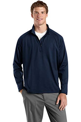 SPORT-TEK Men's Sport-Wick Stretch 1/2 Zip Pullover True Navy