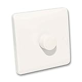 Lowenergie LED Dimmer Switch Light Switch for Dimmable Low Load Lighting Faceplate 3W to 250W 240V (SINGLE, WHITE PLASTIC)