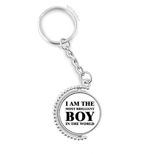 Llavero giratorio Pilgrim Anillo con acabado pulido y grabado Me amthe Brilliant Boy