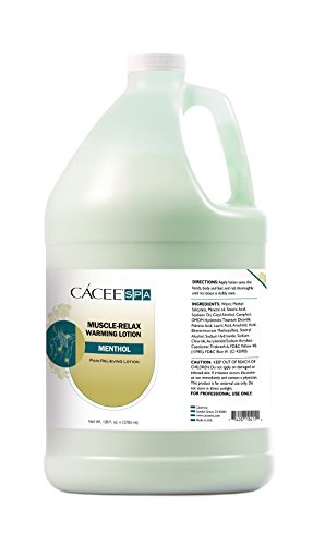 Massage Lotion Gallon For Muscle Warming Therapy, Pain Relief Hot Cream For Muscle, Back, Body Therapy - Cacee (Gallon)