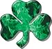 Firefighter Luck Shamrock Decal - Inferno Green - 2" h - REFLECTIVE