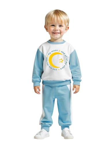Image of LOFN Stylish Winter Wear Kids Clothing Sets Sweatshirt And Trackpant Set (KDSW33DPL5-WHSB)