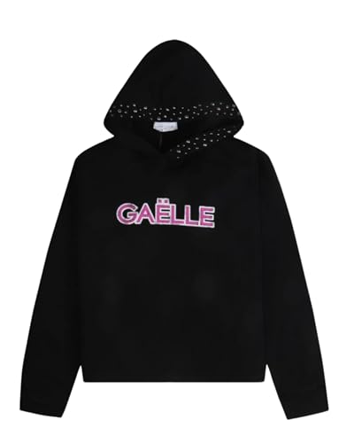 Sweat à capuche Gaelle Gaabw01248 femme en coton noir premium et finitions soignées