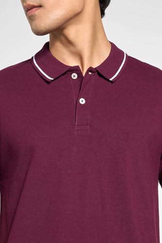 Image of Peregrine by Pantaloons Men's Solid Slim Fit Polo Shirt