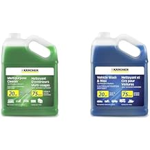 Karcher Pressure Washer Cleaning Soap Concentrate Bundle - Multi-Purpose for Outdoor Surfaces, Car Wash & Wax, 1 Gallon Each