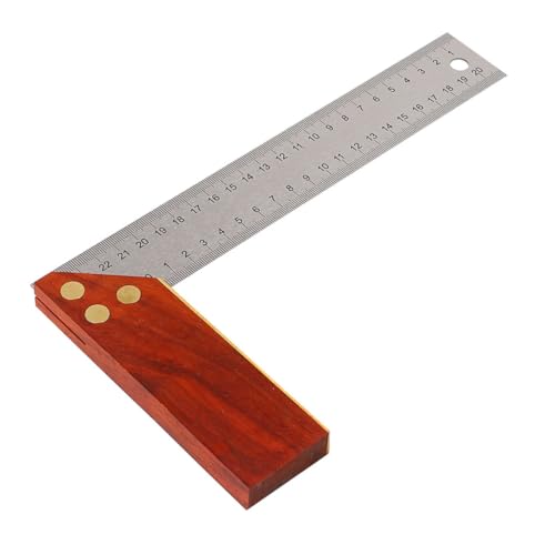 FOYTOKI Regla Escuadra de Madera Doble Resistente Desgaste Ángulo Recto para Carpintería y Soldadura Metal Madera