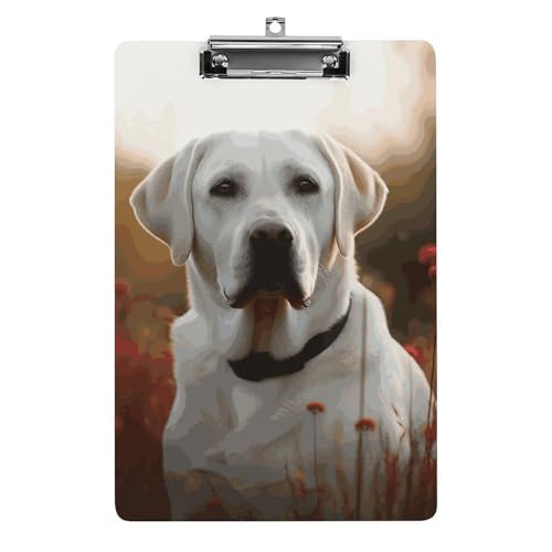 Porte-bloc en acrylique motif labrador idéal pour bureau et école