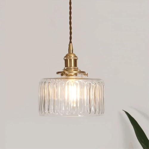 Suspension en verre et laiton H3TF5J style japonais pour intérieur élégant