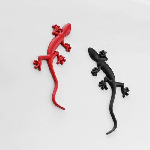Image of 2 Pcs 3D Spiders Chrome Emblems Badges Sticker Car Decorations for AirPods Ma Decoration for All Universal Car Vehicle, Truck, Motorcycle, RV, Scooter, SUV, Door, Window Spider (2 Pcs Gecko-Black)