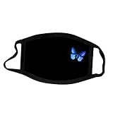 Générique 𝐌𝐚𝐬𝐪𝐮𝐞 Adulte Femme Homme Imprimé Papillon Mode Protection Anti-Poussières Lavables Reutilisables Tissu pour Unisex Adulte Adolescents Chic Motif