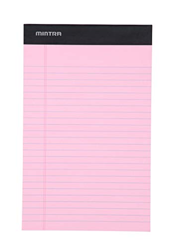 Image of Mintra Office Colorful Legal Pads - Includes 2 Blue, 2 Pink, and, 2 Green Writing Pads, Micro Perforated Lined Sheets, Ideal for Professional & Personal Use, 5 inchx8 inch Narrow Ruled, 6 pack Pastel Set 2