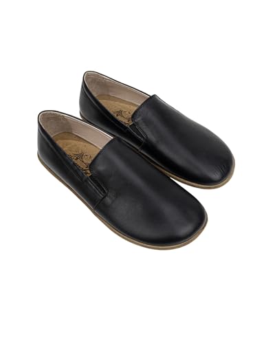 Istanbul Black Leather Barefoot Shoes for Men