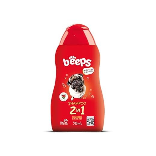 Pet Society Beeps Shampoo 2 Em 1 Pelos Curtos 500Ml Beeps Para Cães