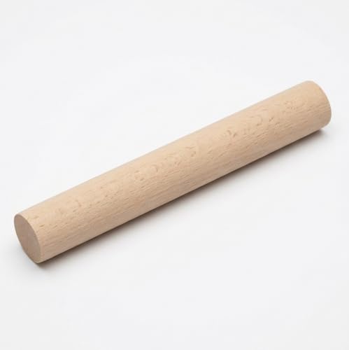 PEEWIT Wałek do ciasta fi30 mm L200 mm drewniany do kuchni pionek toczony kuchenny z drewna bukowego
