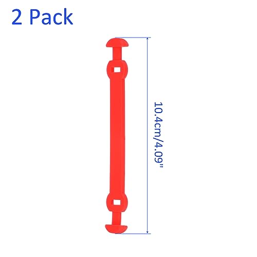 M METERXITY 2 Pack Tennis Dampener - Shock Absorber, Silicone Racket String Damping, Apply to Tennis Racket (10.4cm, Red) - Image 3
