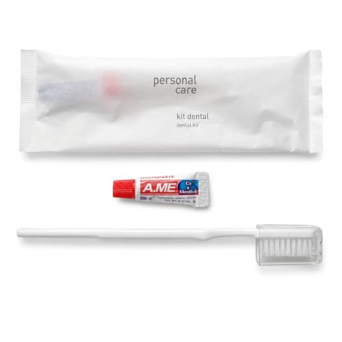 AMENITIES BELART Cepillos de Dientes Desechables con Pasta, 500 Kits ECO