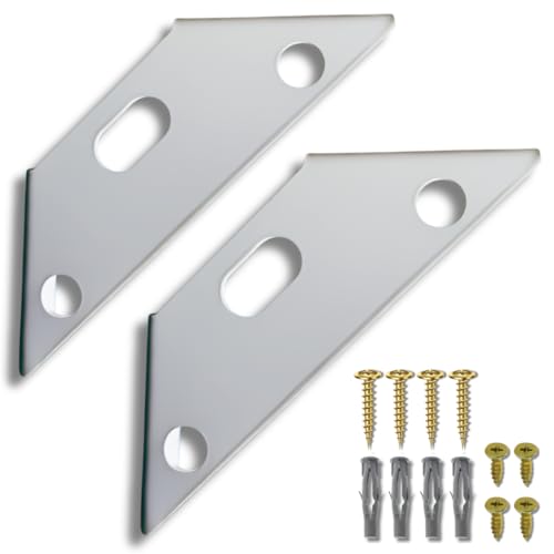 Kit 4 Suportes Para Prateleira M&atilde;o Francesa Estilo Moderno A&ccedil;o Resistente 22cm Trap&eacute;zio (Branco)