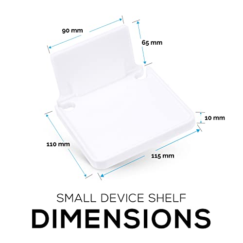 Image of Brainwavz Screwless Wall Mount Shelf for Security Cameras, Baby Monitors, Speakers & More, Universal Holder, Strong Adheasive, No Mess (White)