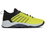 K-Swiss Men's Hypercourt Supreme 2 Tennis Shoe, Tennis Yellow/Black/Micro Chip, 12 M