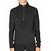 Hot Chillys Youth La Montaña Zip-T Base Layer Top UPF 40 Mountain Weight Soft Active Fit Thermal Underwear Long Sleeve Shirt, Black/Black, Size: M