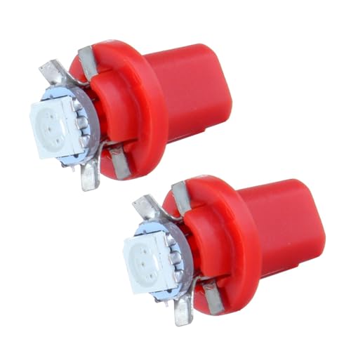 ECCPP 4x Instrument Cluster Dash Panel Lights B8.5D 1-5050-SMD Red