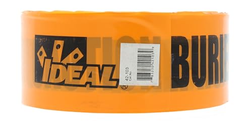 Ruban adhésif indétectable orange Ideal 42-103 avec marquage de sécurité pour canalisation