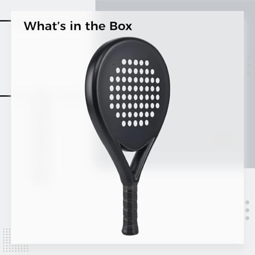 Raqueta de Padel de Fibra de Carbono con Bolsa Protectora miniatura 3