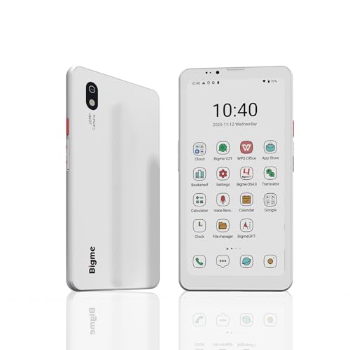 Image of Bigme HiBreak Pro Color Epaper Phone, 8+256 GB 5G Smart Phone, Android 14 OS Ebook Reader, White (White)