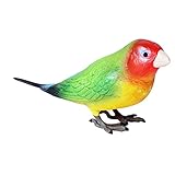 ibasenice Birds Figures Bird Toys Miniature Figurines, Tiny Toys Miniature s Parakeet Plush Plastic Parrot Model Outside Outside