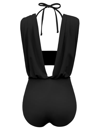 Girls Swimsuit,Sweetheart Neckline One Piece Swimsuit Halter Wide Straps One Piece Swimwear2