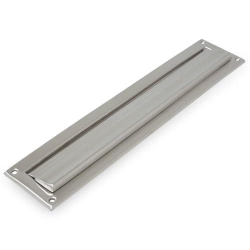 Amig - Bocacartas buzón | para Paredes o Puertas de Interior y Exterior | Recogecartas de Acero Inoxidable | 342x73 mm |...