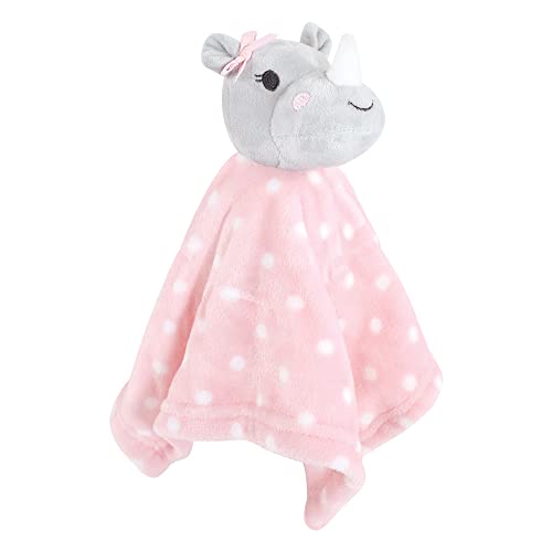 Image of Hudson Baby Unisex Baby Plush Blanket with Security Blanket, Rhino, One Size