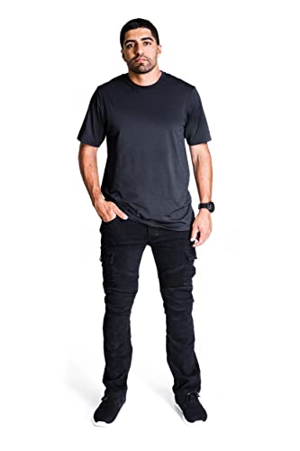 Nbt Clothing Protective Motorcycle Pants Removable Hip And Knee Pads Ce Armor Jeans With Stretch For Ultimate Comfort Black #TOP6