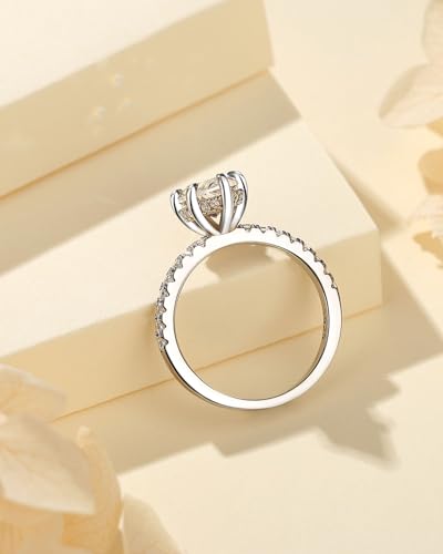 2CT Solitaire Elongated Marquise Cut Engagement Ring for Women, Simulated Diamond Promise Ring in 925 Sterling Silver3