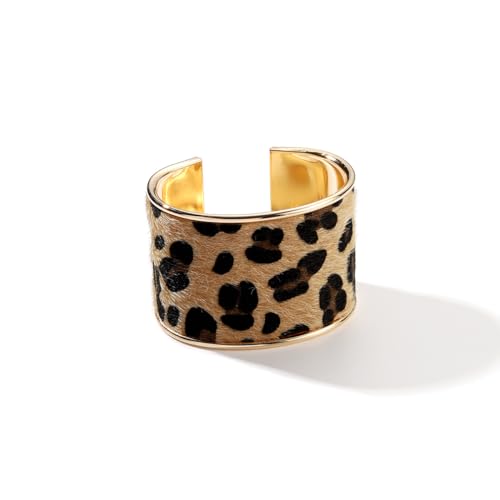 Wild Leopard Cuff Bracelet Gold Open Bangle Bracelets for Women Fashion Jewelry