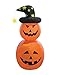 Produktbild Whity Whiteman - Halloween Dekoration Deko aufblasbarer Kürbis im Schneemann-Stil, 180cm, Inflatable Pumpkin, ideal für Jede Halloween Party / Feier, Orange