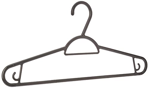 Conjunto de Cabides Plásticos, 6 Peças, Preto, Sanremo