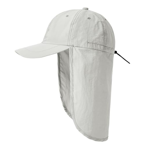 Image of American Trends Mens Sun Hat with Neck Flap, UV Protection Outdoor Flap Hat, Packable Soft Fishing Hiking Gardening Hat