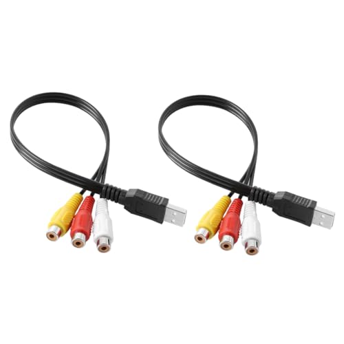 Happyyami 1Par Cable USB Av de Adaptador de Audio y Video Conjunto de Compatible con Tv y Dispositivos Multimedia Material Duradero Accesorio Práctico
