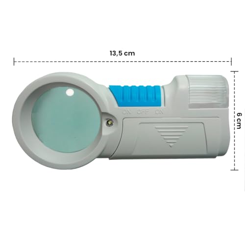 JYC CREATIVE Magnifying Glass, Reading Magnifier with Light, Glass Lens, Incandescent Light, Ideal for Reading Crafting - Image 4