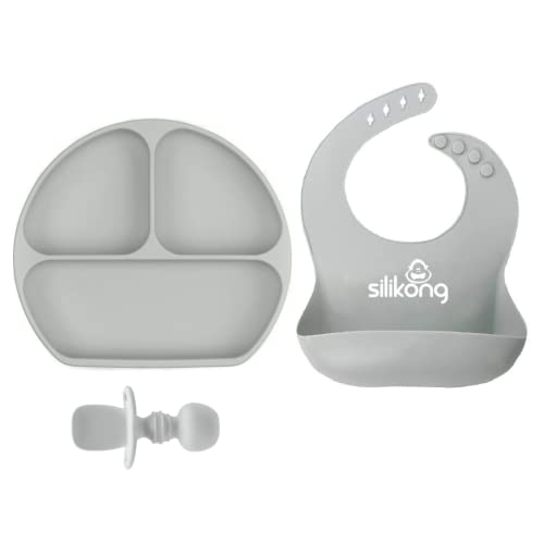 Image of Silicone Baby Feeding Set - BPA Free - Dishwasher, Microwave and Oven Safe
