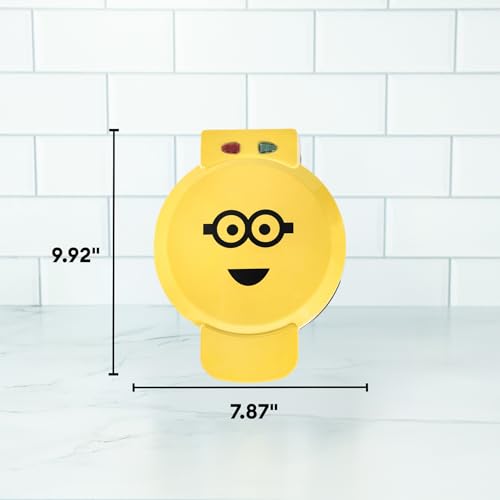 Image of Uncanny Brands Minions Kevin Waffle Maker- Iconic Minion on Your Waffles - Waffle Iron