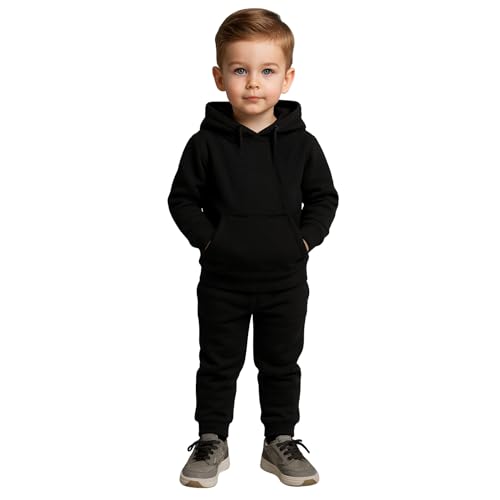 Image of Kids Hoodie Sweatshirt, Boys & Girls Relaxed Fit Wool Hooded & Round Neck Sweatshirt