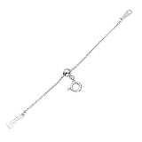 [ララクリスティー] スライド式 アジャスター チェーン あずき シルバー925 幅 約 1mm 最長7cm la03-0001-s