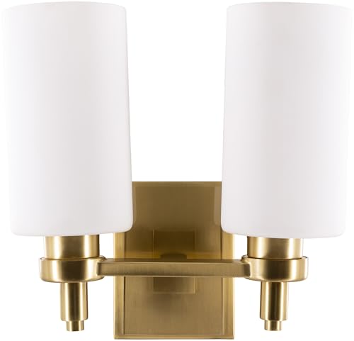 Mark&Day Wall Sconces, Bernhardsthal Cottage Metallic Brass 2-Light Plug-in or