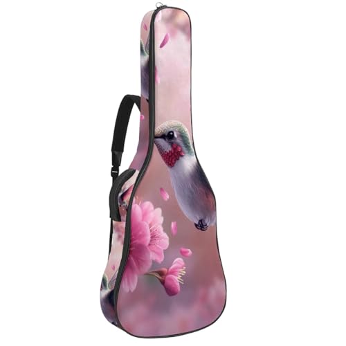 Housse guitare 109 cm imprimé colibri en toile oxford imperméable souple